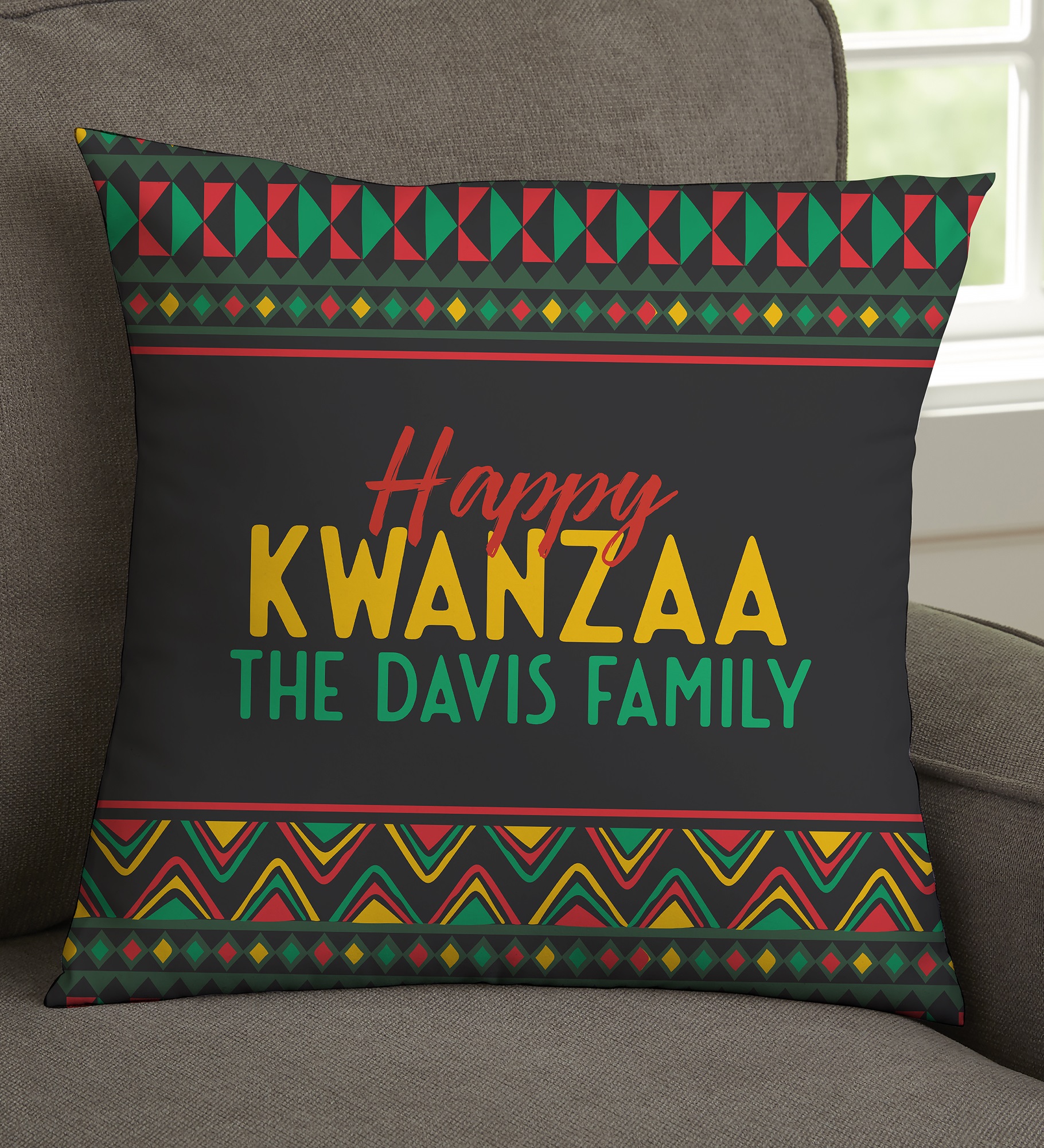 Kwanzaa Personalized Throw Pillow